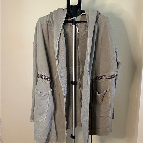 Free People Jackets & Blazers - Free People Utility Jacket in Taupe and Gray